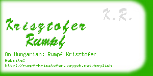 krisztofer rumpf business card